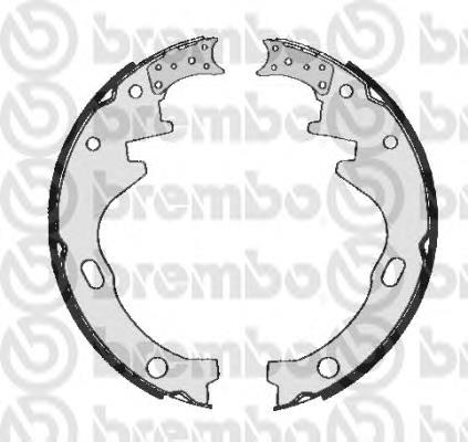 Sapatas do freio traseiras de tambor S56521 Brembo