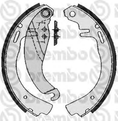 Задние барабанные колодки S59506 Brembo