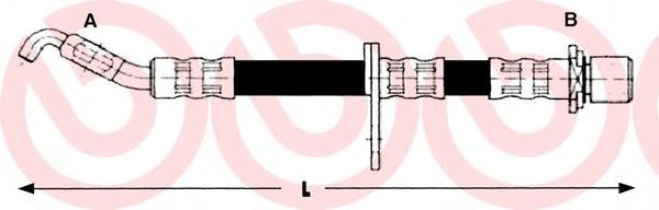 Шланг тормозной передний правый T83014 Brembo