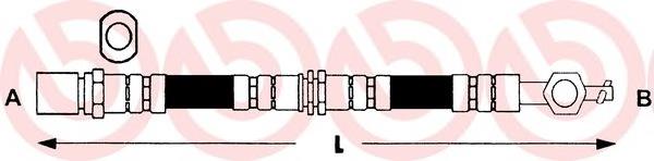 T83032 Brembo mangueira do freio dianteira