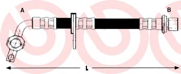 T83130 Brembo mangueira do freio traseira