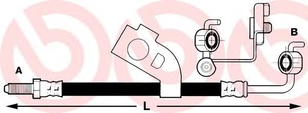 Mangueira do freio dianteira T85011 Brembo