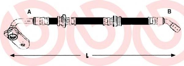 Шланг тормозной передний левый T79033 Brembo