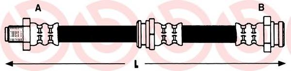 Mangueira do freio dianteira T79040 Brembo