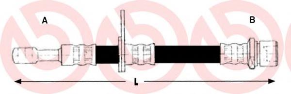 Mangueira do freio dianteira esquerda T78028 Brembo