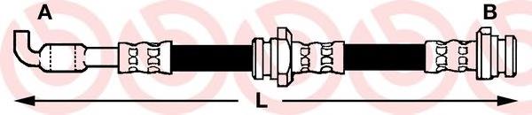 T49018 Brembo mangueira do freio traseira