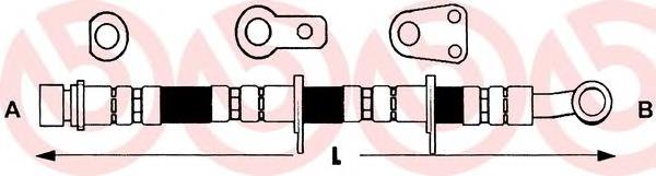 T28006 Brembo mangueira do freio dianteira direita