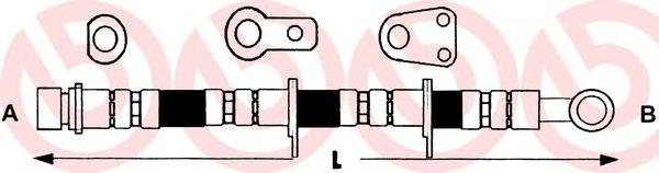 T28008 Brembo mangueira do freio dianteira direita