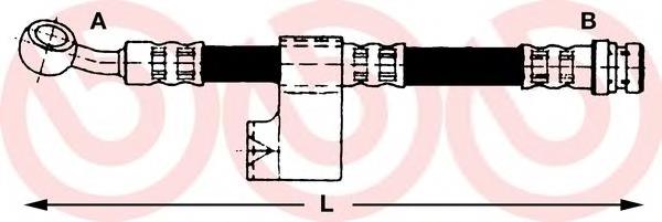 Шланг тормозной передний левый T30016 Brembo