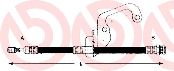 Шланг тормозной передний левый T30023 Brembo
