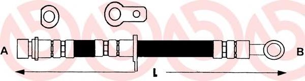 Шланг тормозной передний T52008 Brembo