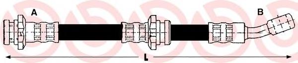 Mangueira do freio dianteira T56048 Brembo