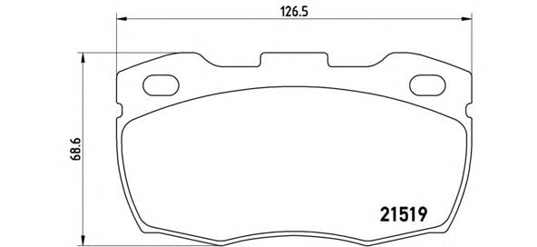 P44015 Brembo sapatas do freio dianteiras de disco