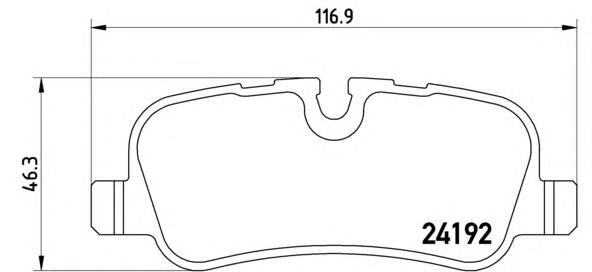 Задние дисковые колодки Brembo P44013