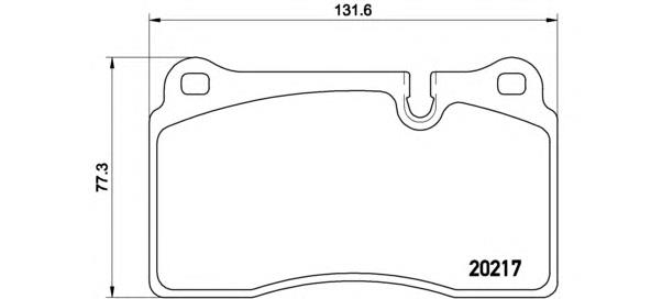 P44018 Brembo sapatas do freio dianteiras de disco