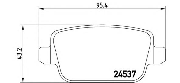 P44016 Brembo sapatas do freio traseiras de disco