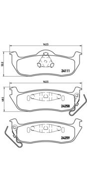 P37011 Brembo sapatas do freio traseiras de disco