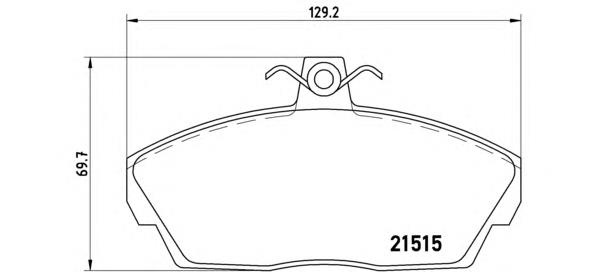 P44010 Brembo sapatas do freio dianteiras de disco