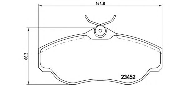 P44 008 Brembo sapatas do freio dianteiras de disco