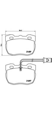 P44004 Brembo sapatas do freio dianteiras de disco