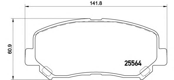 P49045 Brembo sapatas do freio dianteiras de disco