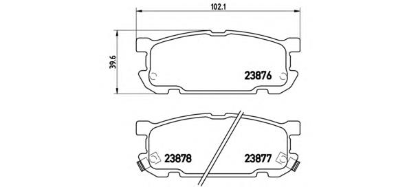 P49030 Brembo sapatas do freio traseiras de disco