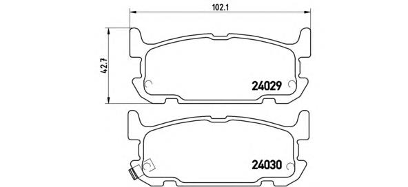 P49031 Brembo sapatas do freio traseiras de disco