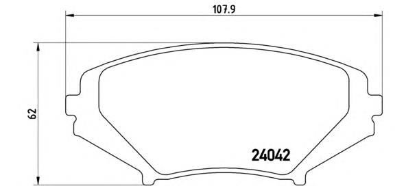 P49034 Brembo sapatas do freio dianteiras de disco