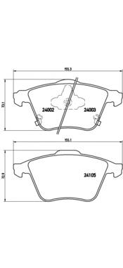 P49038 Brembo sapatas do freio dianteiras de disco