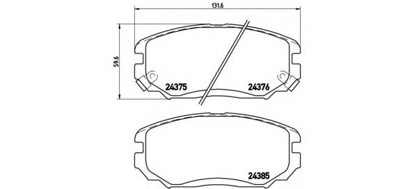 P30038 Brembo Колодки передние