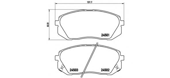 Передние тормозные колодки P30039 Brembo