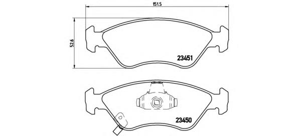 P30007 Brembo sapatas do freio dianteiras de disco