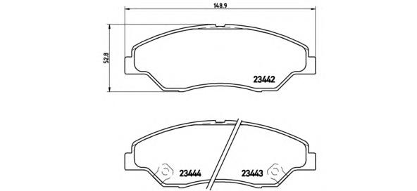 P30015 Brembo sapatas do freio dianteiras de disco