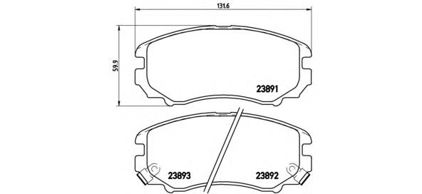 Тормозные колодки Brembo P30018