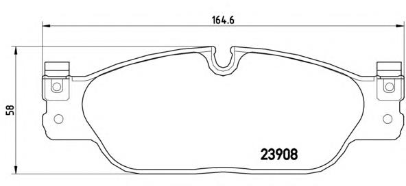 P36021 Brembo sapatas do freio dianteiras de disco