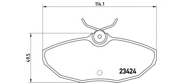 P36013 Brembo sapatas do freio traseiras de disco