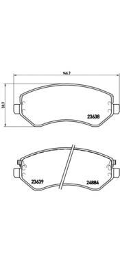 Передние тормозные колодки P37007 Brembo