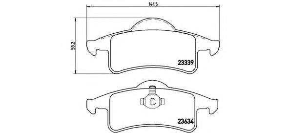 P37006 Brembo sapatas do freio traseiras de disco