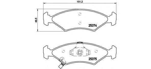 P30062 Brembo sapatas do freio dianteiras de disco