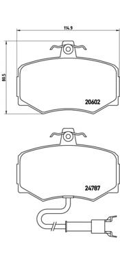 Передние тормозные колодки P36009 Brembo