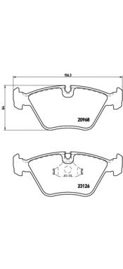 P36007 Brembo sapatas do freio dianteiras de disco