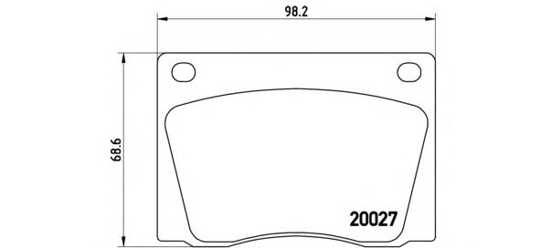 Sapatas do freio dianteiras de disco P36001 Brembo