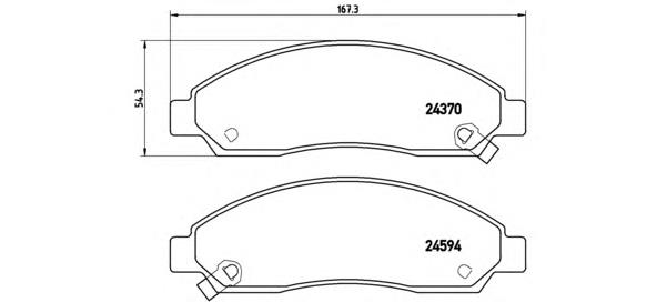 P34005 Brembo sapatas do freio dianteiras de disco