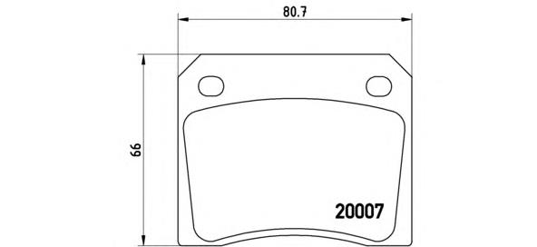 P36002 Brembo sapatas do freio traseiras de disco