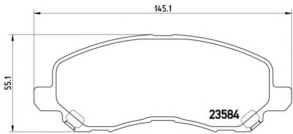 P54030 Brembo sapatas do freio dianteiras de disco