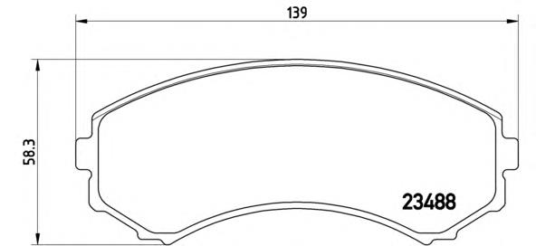 P54029 Brembo sapatas do freio dianteiras de disco