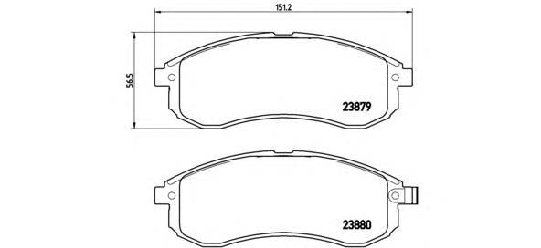 P54033 Brembo sapatas do freio dianteiras de disco