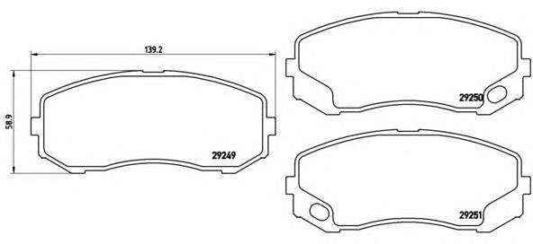 P54043 Brembo sapatas do freio dianteiras de disco