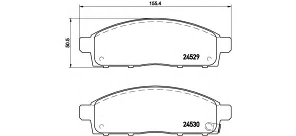 P54038 Brembo sapatas do freio dianteiras de disco