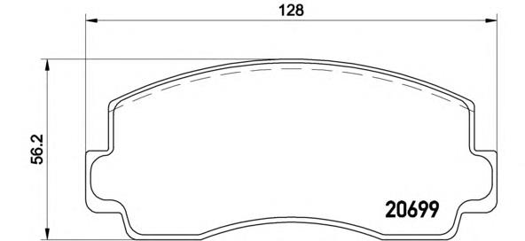 Тормозные колодки Brembo P54002
